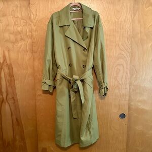 Ulla Popken Pistachio Green Trench Coat